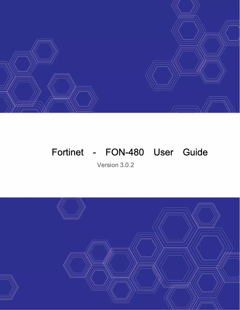 Página nº 1 - Manual de usuario Fortinet FortiFone FON-480