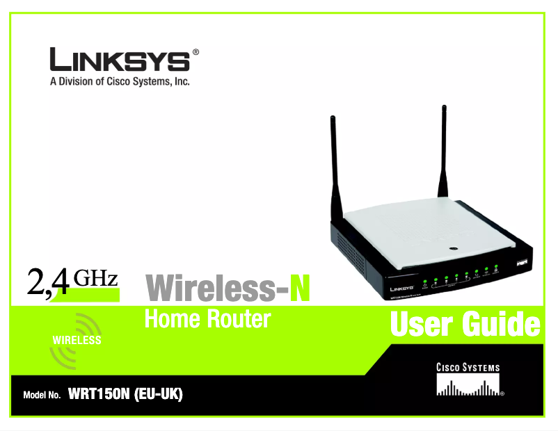 Page 1 de la notice Manuel utilisateur Linksys WRT150N