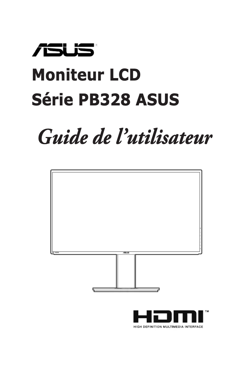 Page 1 de la notice Manuel utilisateur Asus PB328Q