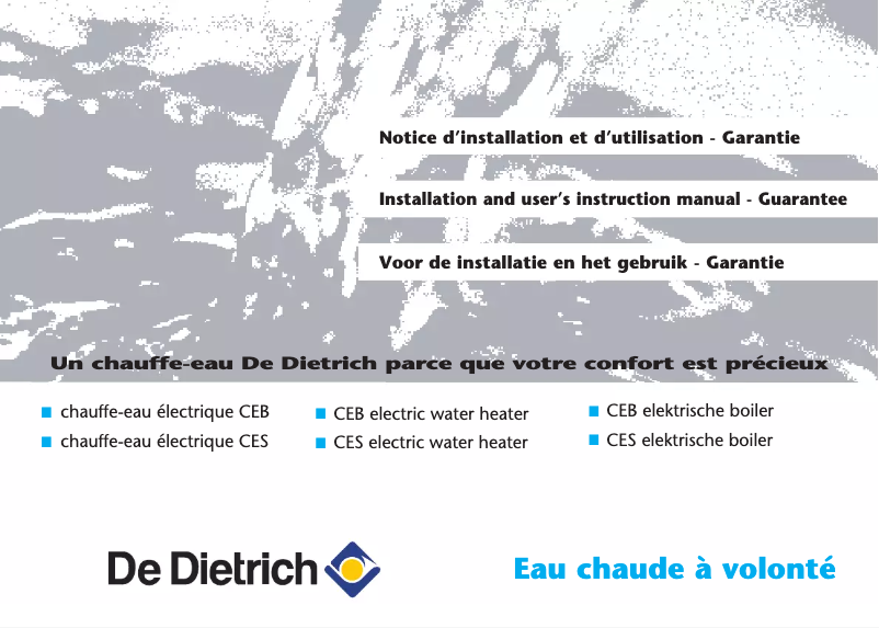 Page 1 de la notice Manuel utilisateur De Dietrich CEB