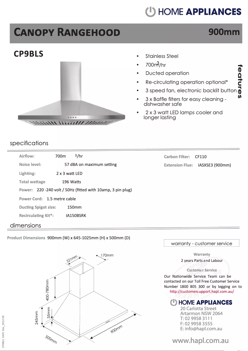 Página 1 del manual Manual de usuario Euromaid CP9BLS