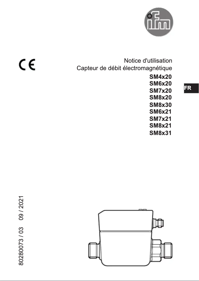 Page 1 de la notice Manuel utilisateur IFM SM8130