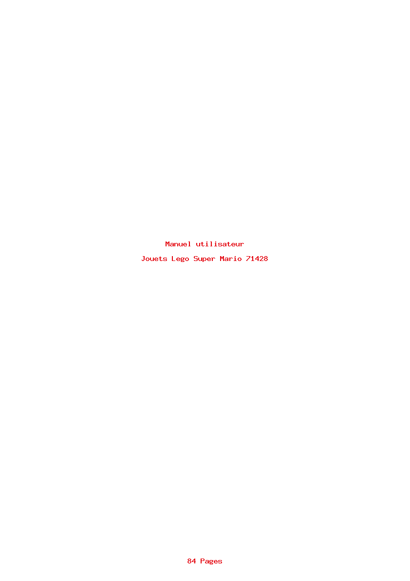 Image de la première page du manuel de l'appareil Super Mario 71428