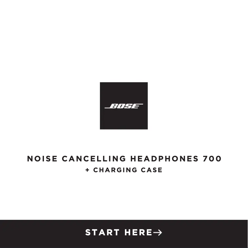 Page 1 of the manual Quick Start Guide Bose Noise Cancelling Headphones 700