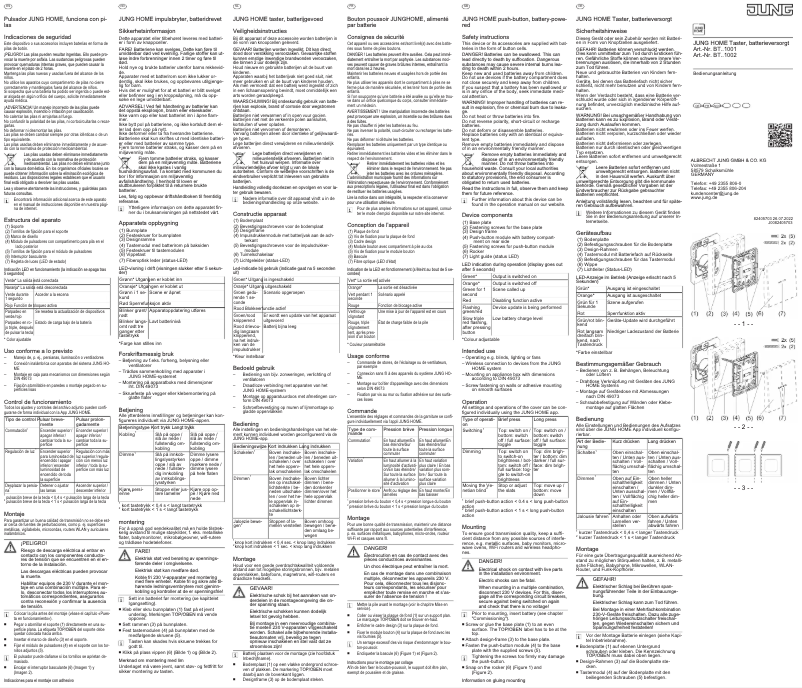 Page 1 of the manual User Manual JUNG BTLSCD1001