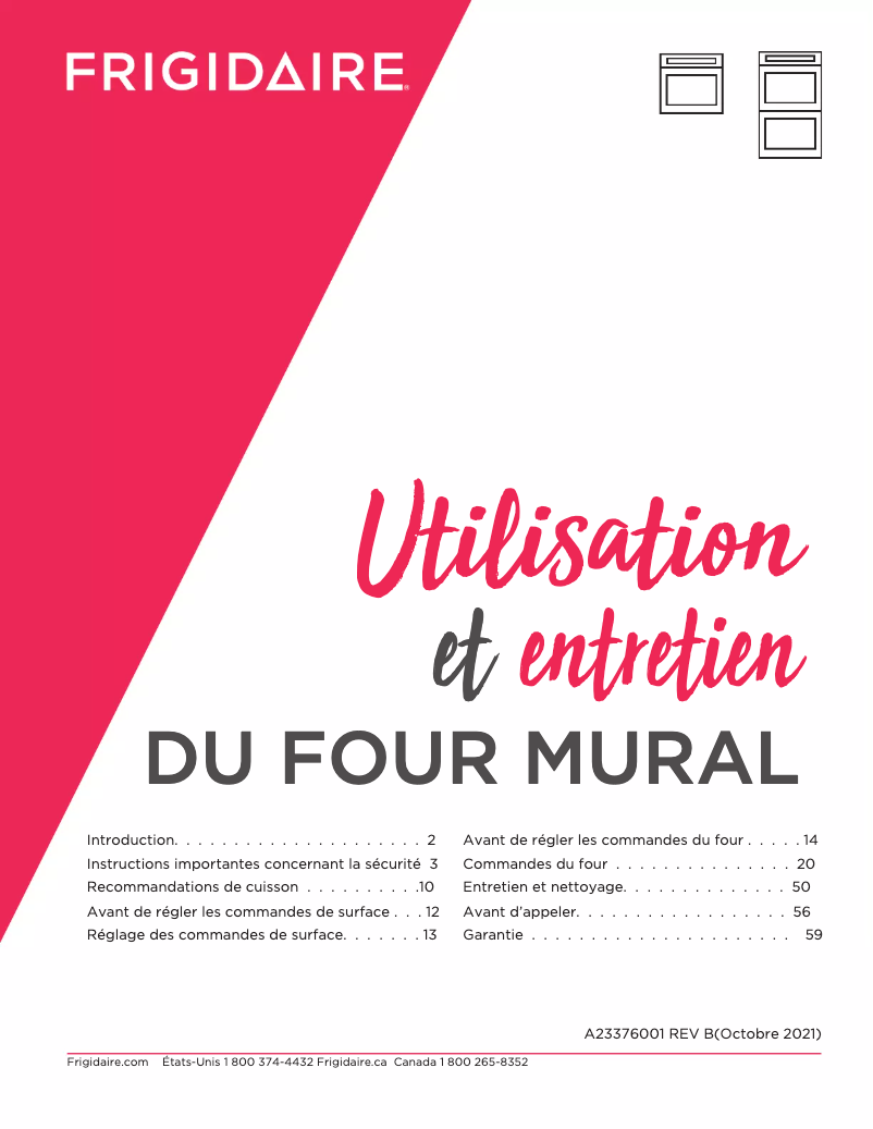 Página 1 del manual Manual de usuario Frigidaire GCWS2767AF