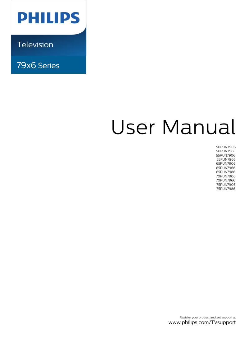 Page n°1 - Manuel utilisateur Philips 65PUN7986