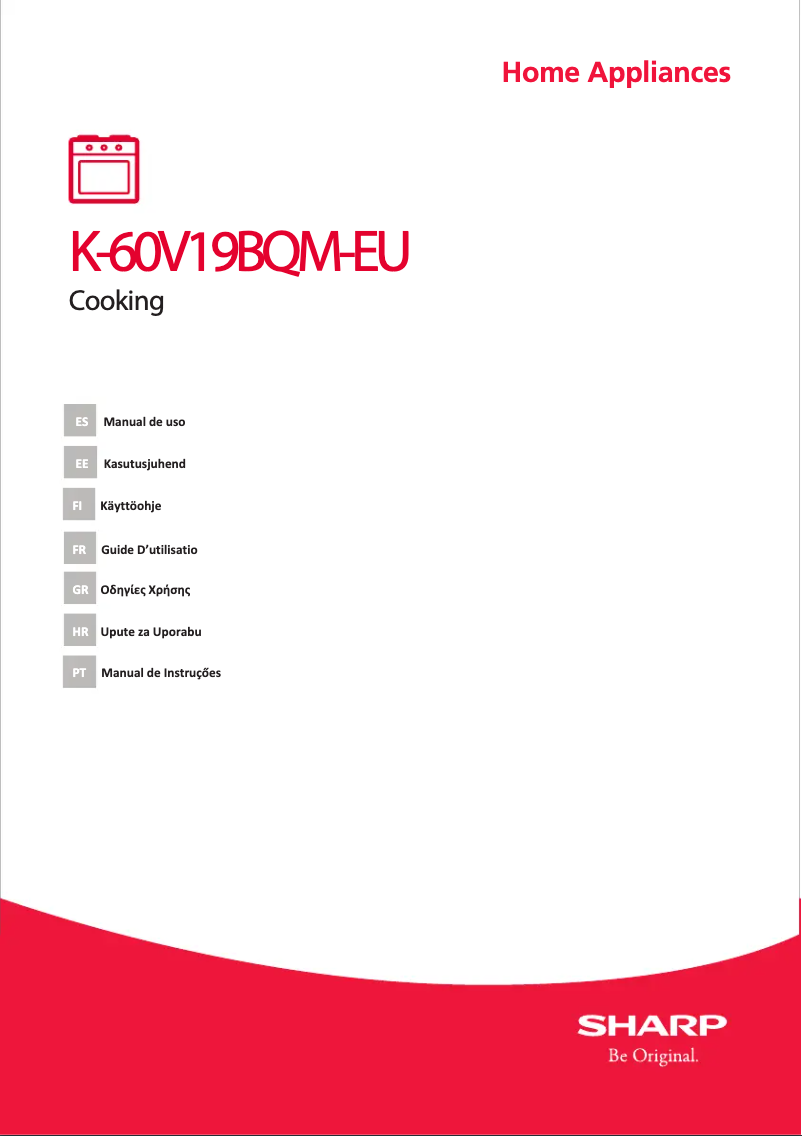 Page 1 de la notice Manuel utilisateur Sharp K-60V19IQM-EU