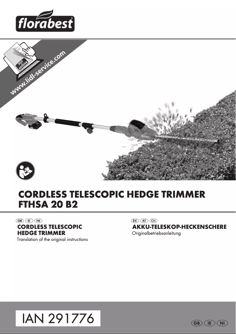 Page 1 de la notice Manuel utilisateur Florabest FTHSA 20 B2