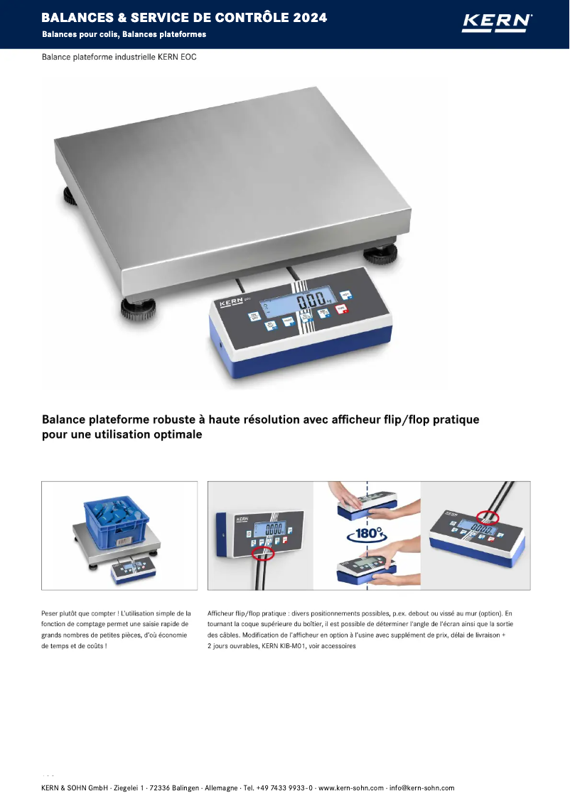 Page 1 de la notice Brochure Kern EOC 100K-2L