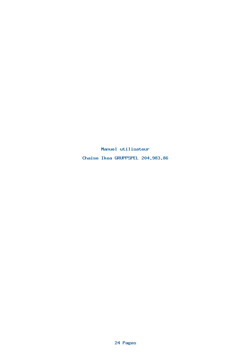 Page 1 de la notice Manuel utilisateur Ikea GRUPPSPEL 204.983.86