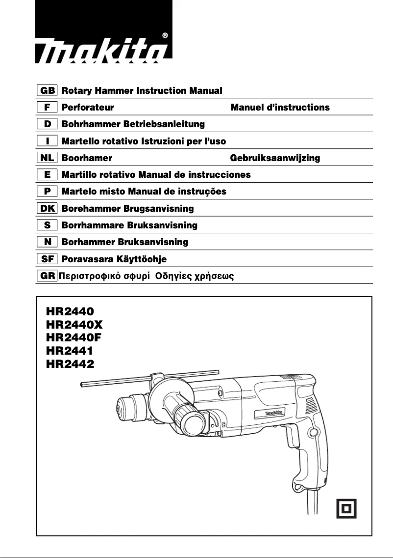 Page 1 of the manual User Manual Makita HR2441