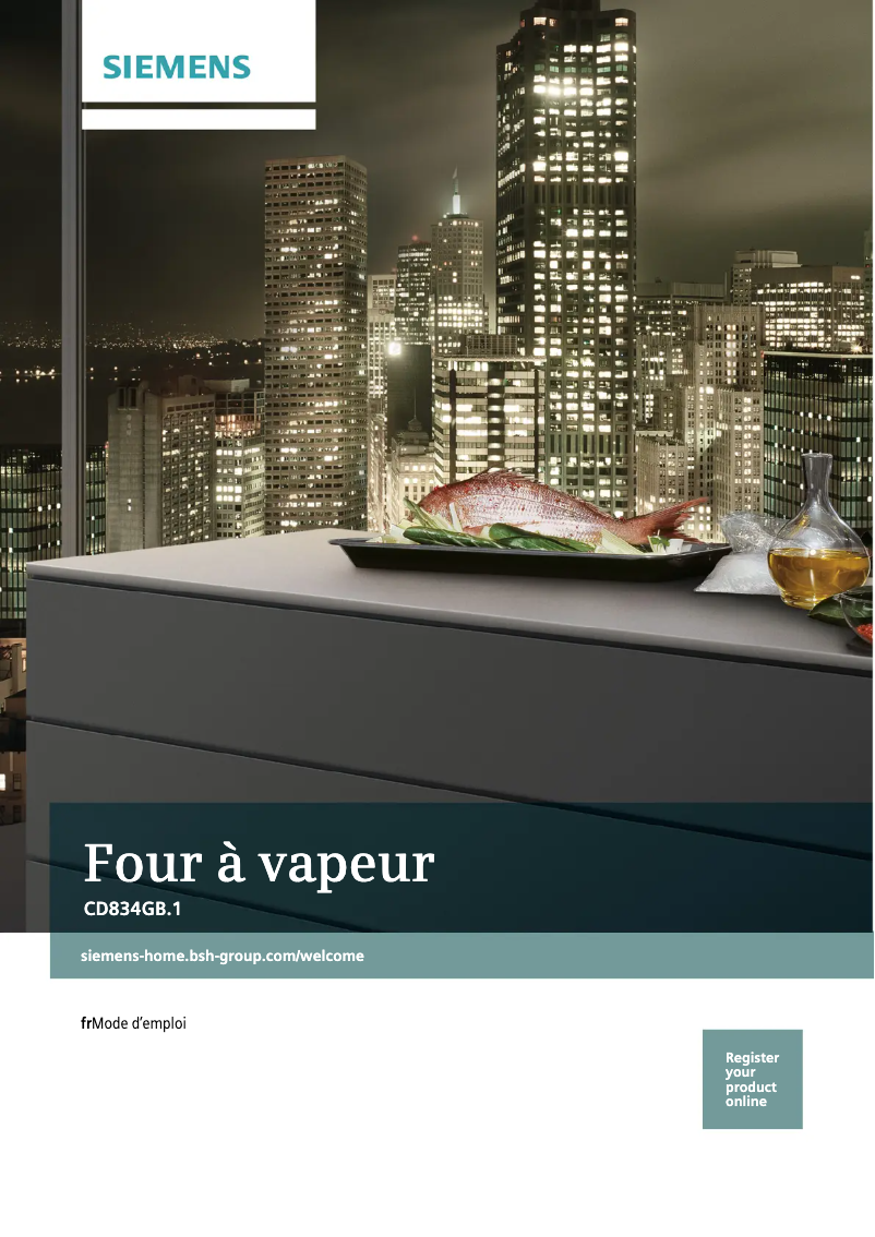 Page 1 de la notice Manuel utilisateur Siemens CD834GBS1