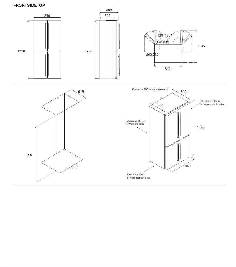 Page 1 de la notice Instructions / montage Bertazzoni RCD84F4FXNC