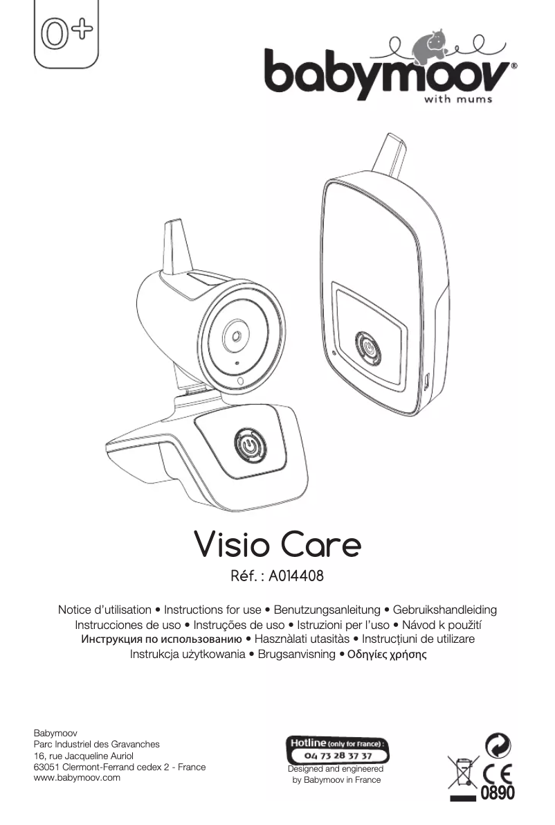 Page 1 de la notice Manuel utilisateur Babymoov Visio Care A014408