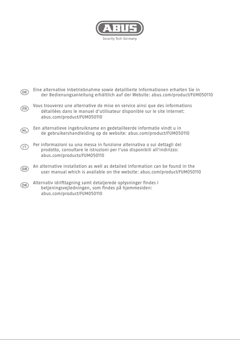 Página 1 del manual Manual de usuario Abus FUMO50110