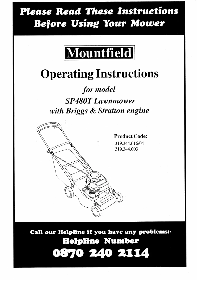 Page 1 de la notice Manuel utilisateur Mountfield SP480T