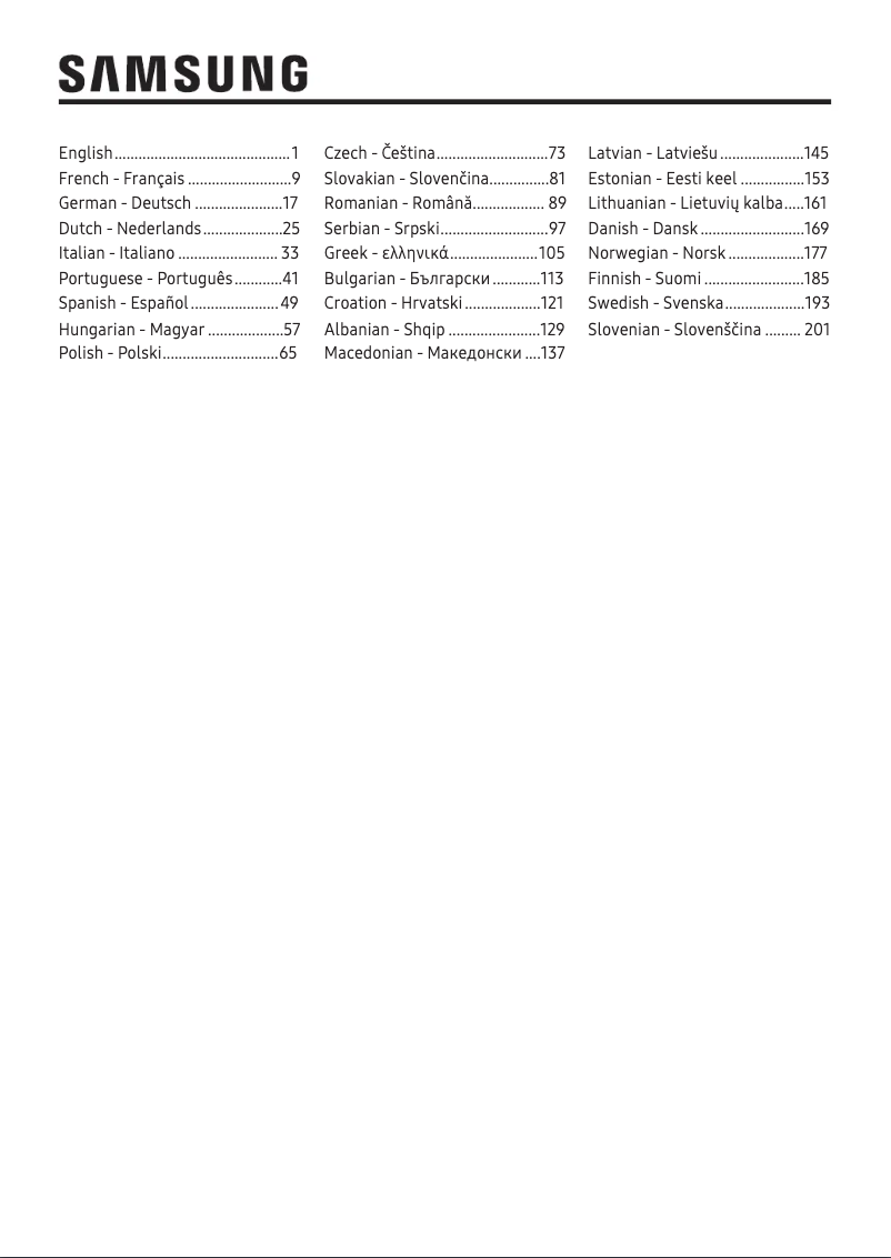 Page 1 de la notice Manuel utilisateur Samsung RB37J5225SS