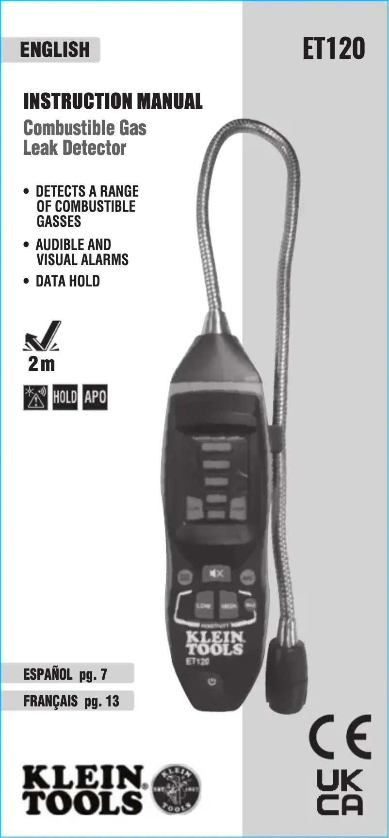 Página 1 del manual Manual de usuario Klein Tools ET120