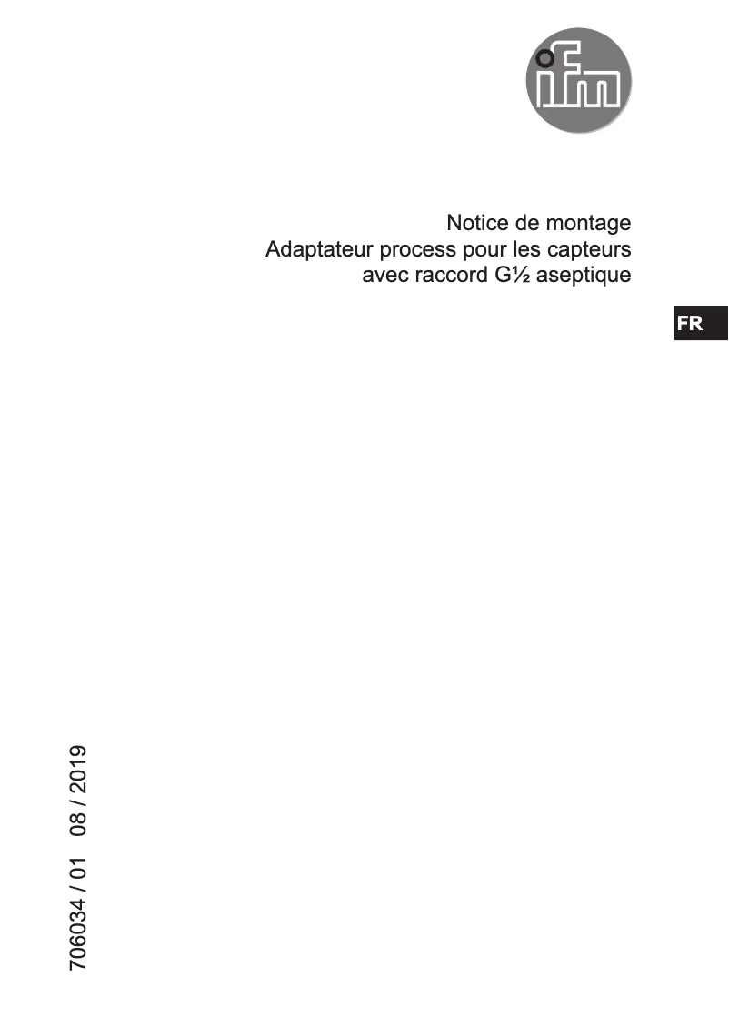 Page 1 de la notice Manuel utilisateur IFM E43303