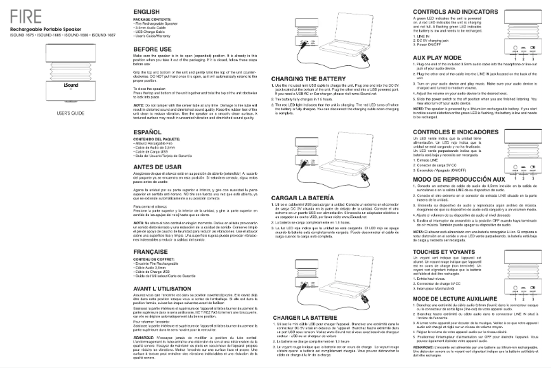 Página 1 del manual Manual de usuario i.Sound Fire