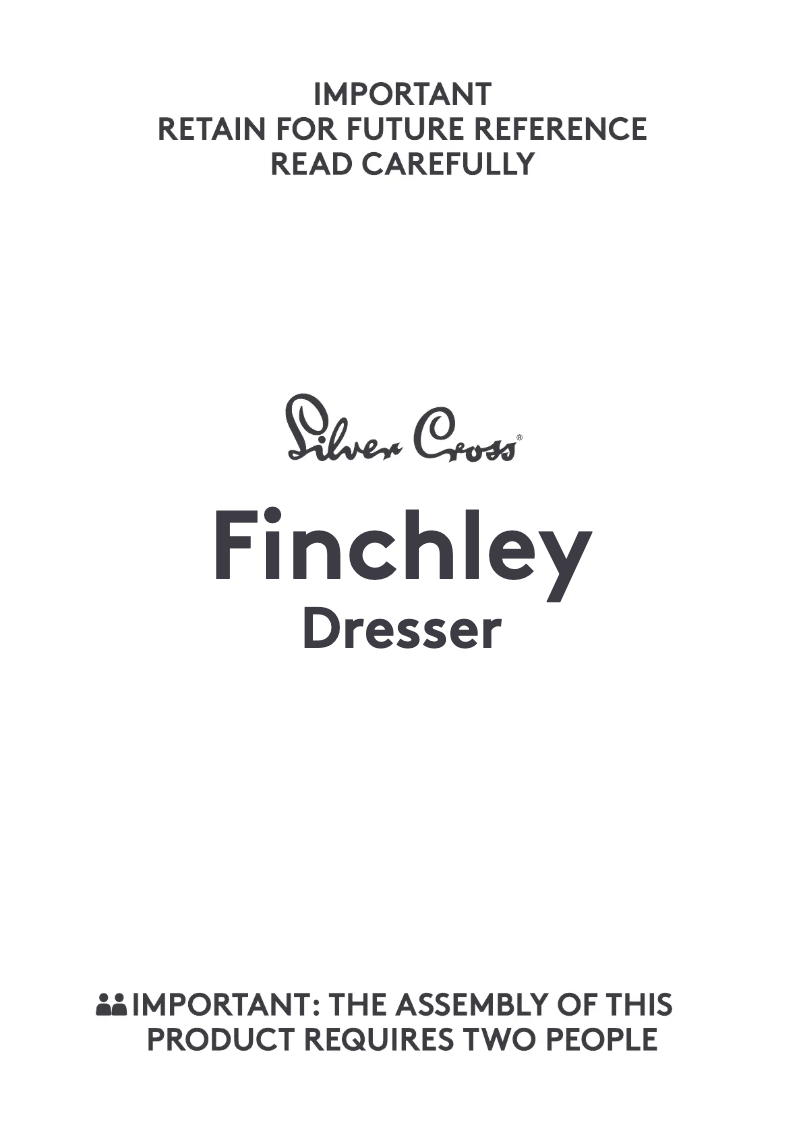 Page 1 de la notice Manuel utilisateur Silver Cross Finchley Dresser