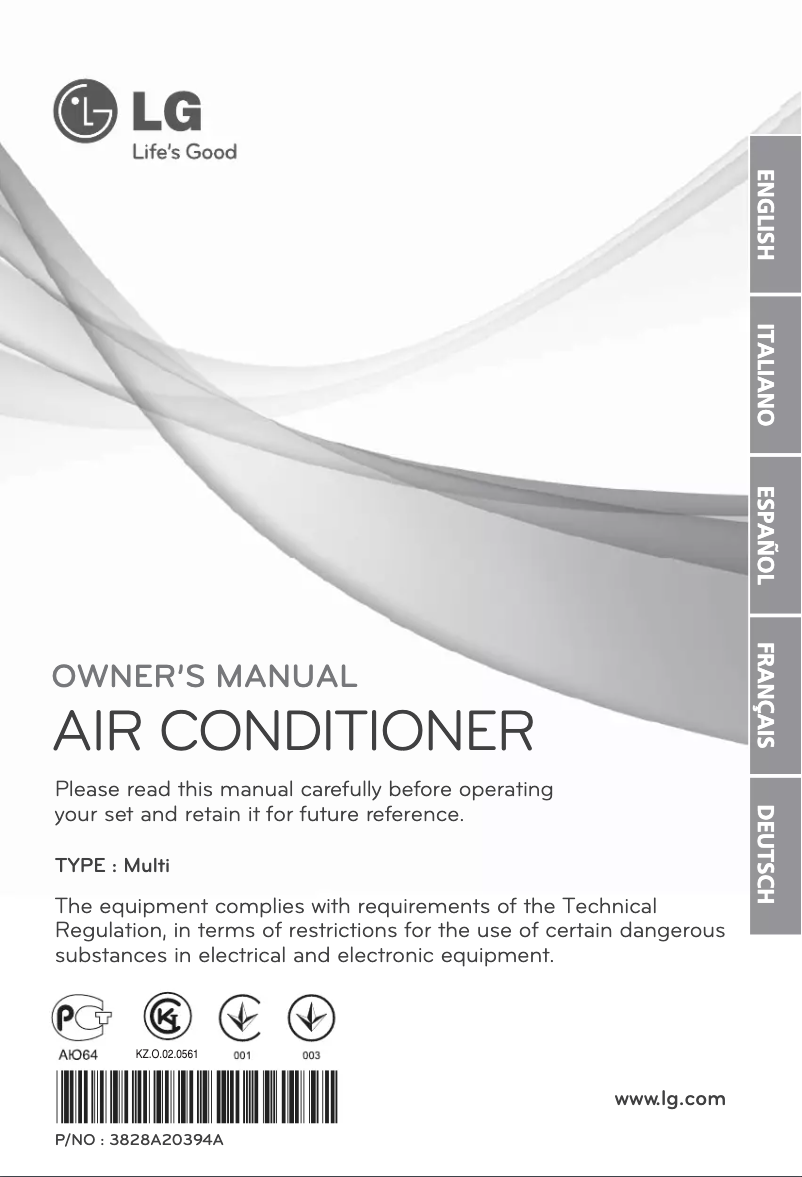 Página 1 del manual Manual de usuario LG A3UH216FA0