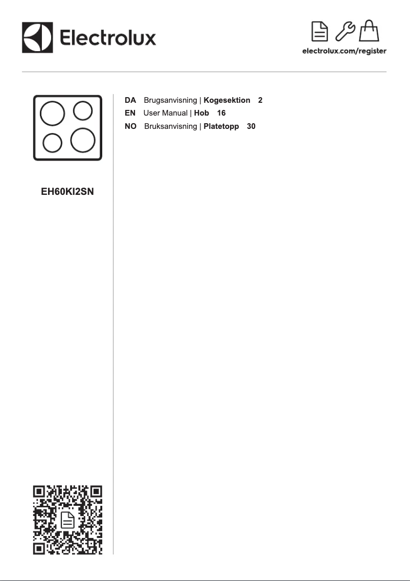 Page 1 de la notice Manuel utilisateur Electrolux EH60KI2SN