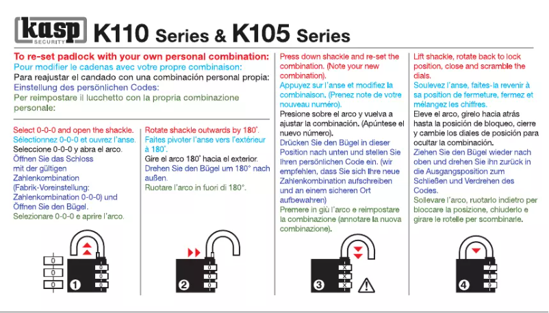 Page 1 de la notice Manuel utilisateur Kasp K10530GRED