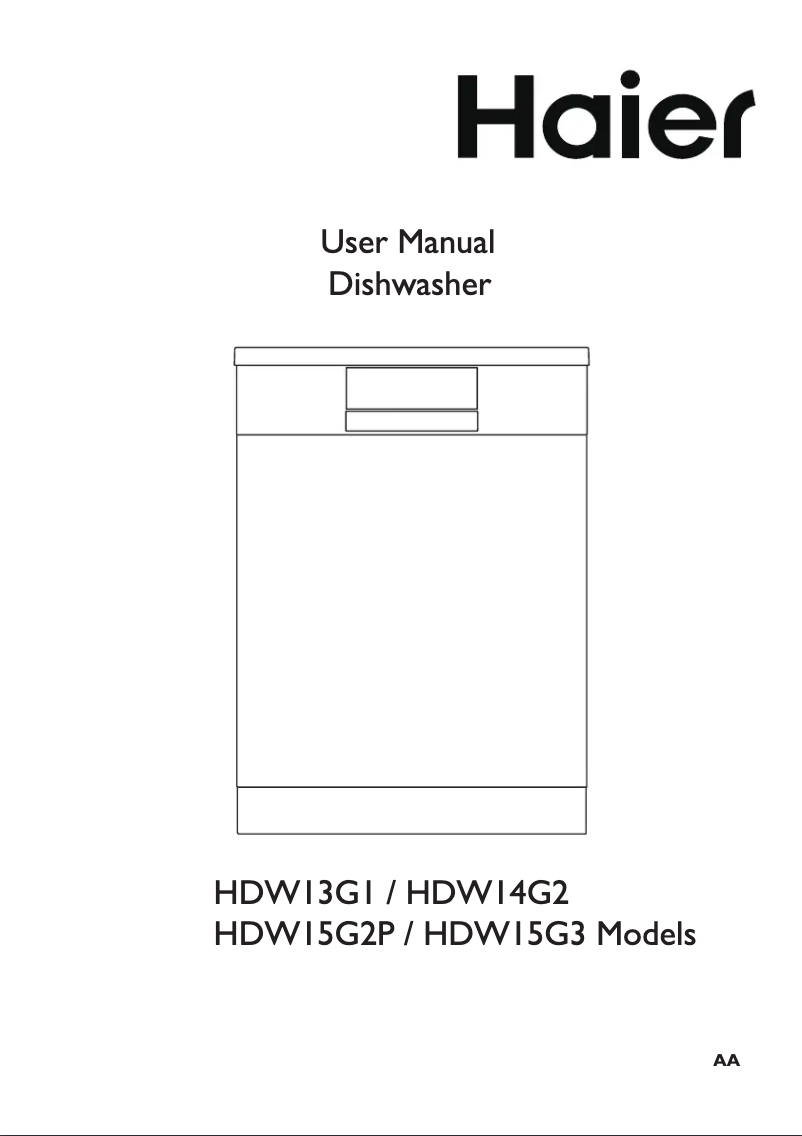Página 1 del manual Manual de usuario Haier HDW14G2