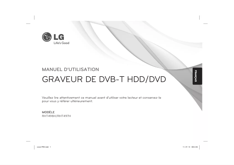 Page 1 de la notice Manuel utilisateur LG RHT497H