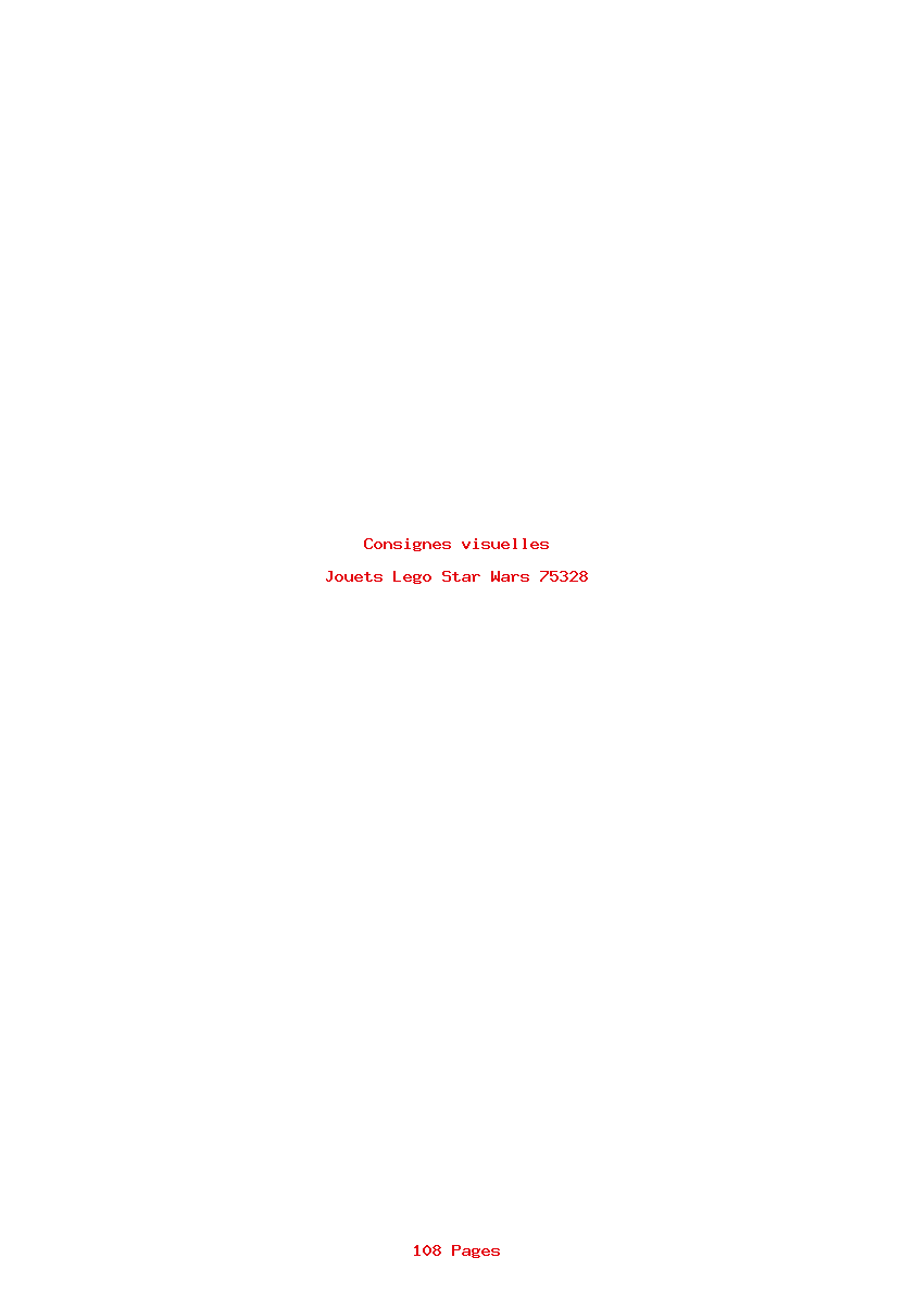 Page 1 de la notice Consignes visuelles Lego Star Wars 75328