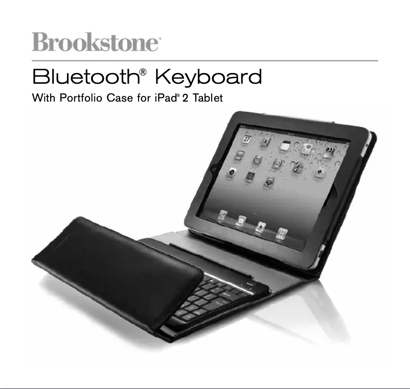 Página 1 del manual Manual de usuario Brookstone Bleutooth Portfolio Case (iPad 2)
