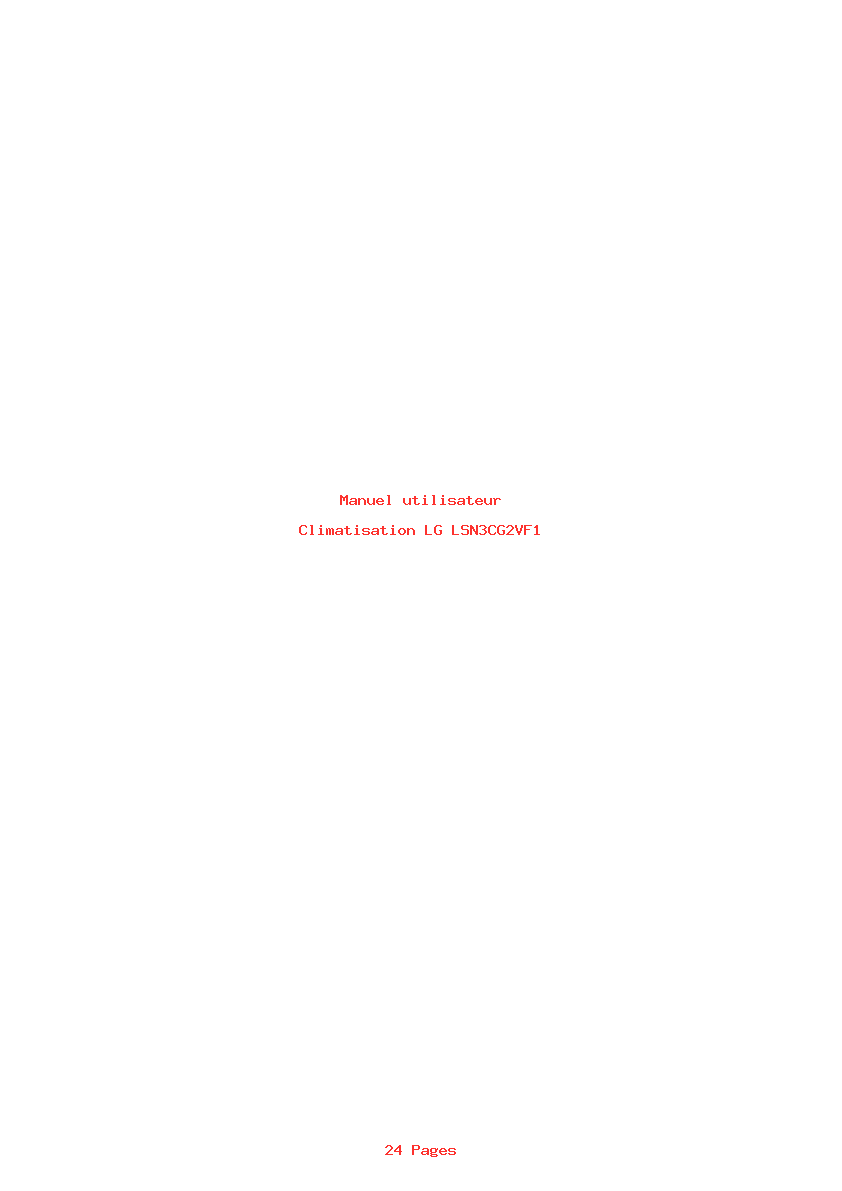 Page 1 de la notice Manuel utilisateur LG LSN3CG2VF1