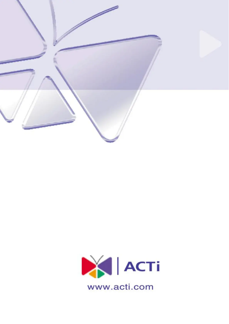 Page 1 de la notice Manuel utilisateur ACTi SED-2300Q