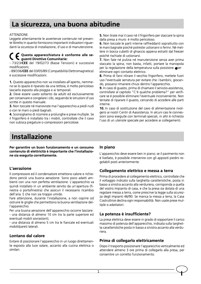 Page 1 de la notice Manuel utilisateur Ariston Thermo B 450 VL