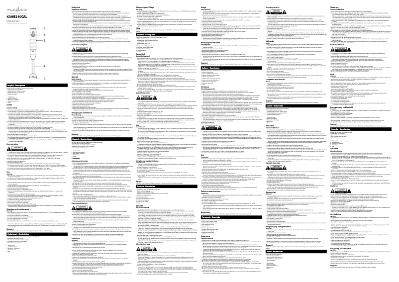 Page 1 de la notice Manuel utilisateur Nedis KAHB210CAL