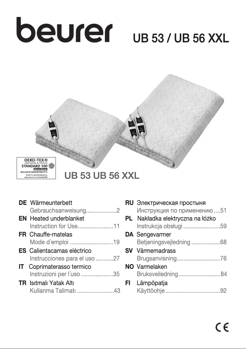 Página 1 del manual Manual de usuario Beurer UB 53