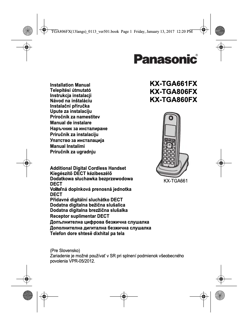 Página 1 del manual Manual de usuario Panasonic KX-TGA860FX