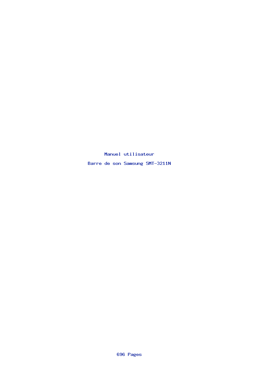 Page 1 de la notice Manuel utilisateur Samsung SMT-3211N
