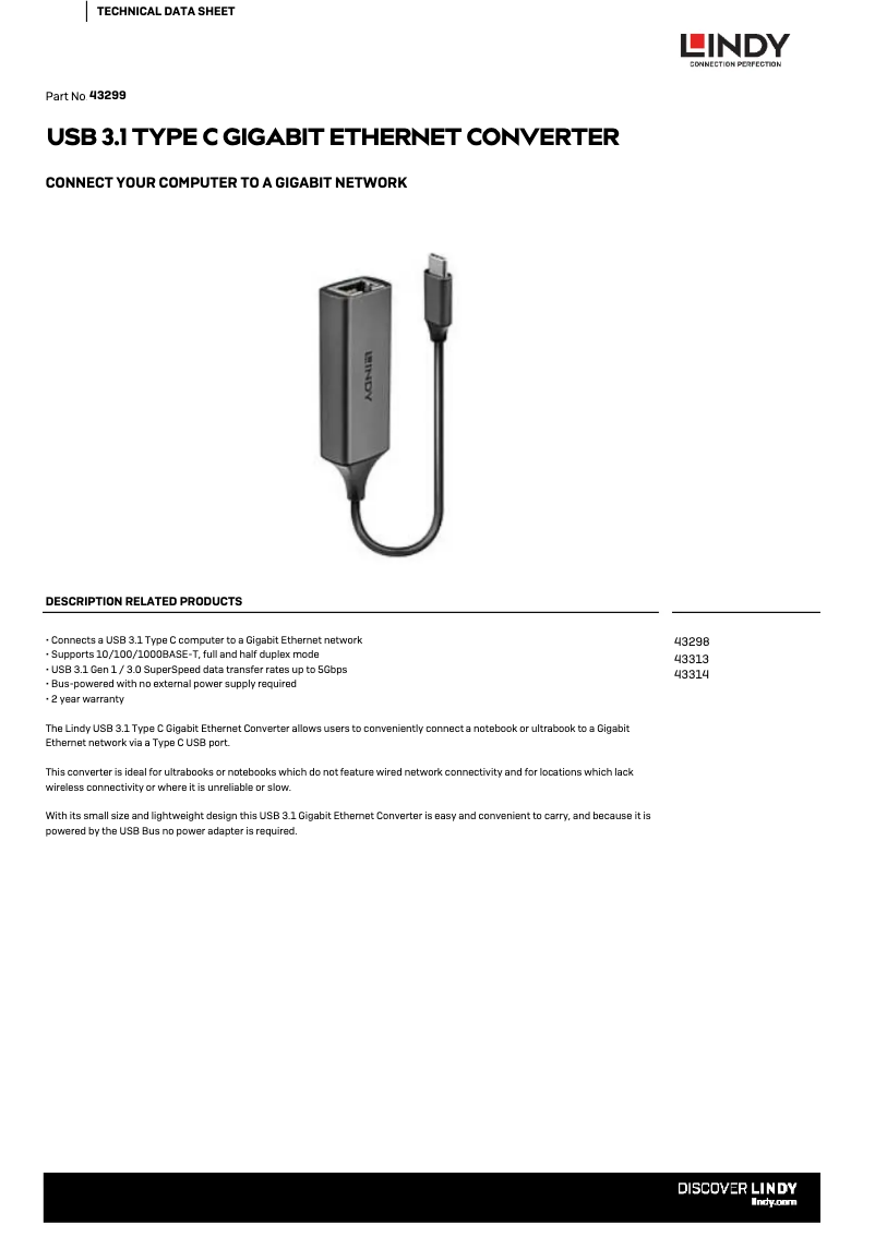 Página 1 del manual Manual de usuario Lindy 43299