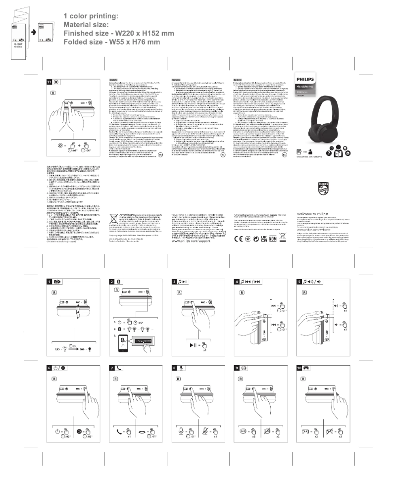 Page 1 de la notice Guide de démarrage rapide Philips TAH3209