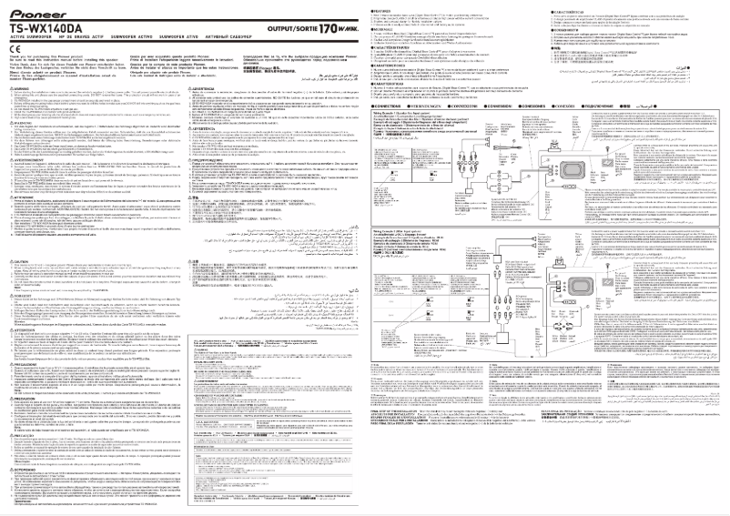 Page 1 de la notice Manuel utilisateur Pioneer TS-WX140DA
