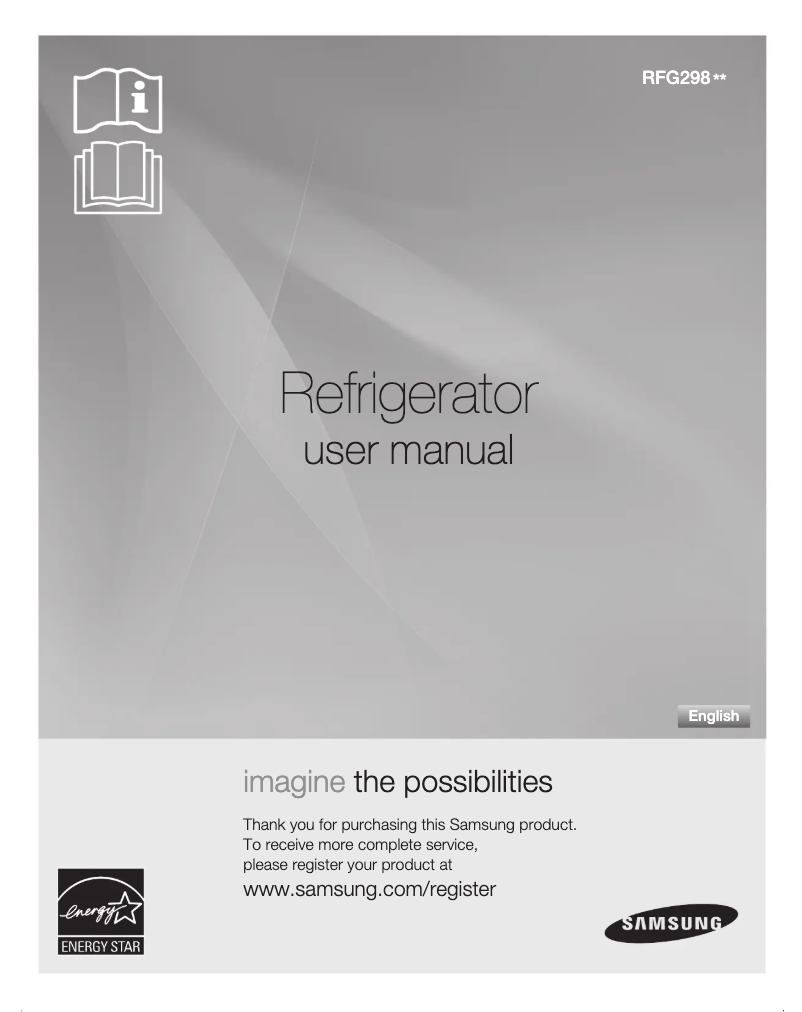 Page 1 de la notice Manuel utilisateur Samsung RFG298HDRS