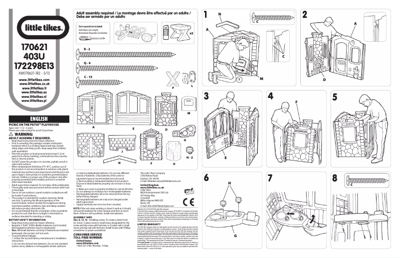 Página 1 del manual Manual de usuario Little Tikes Picnic on the Patio 172298E13