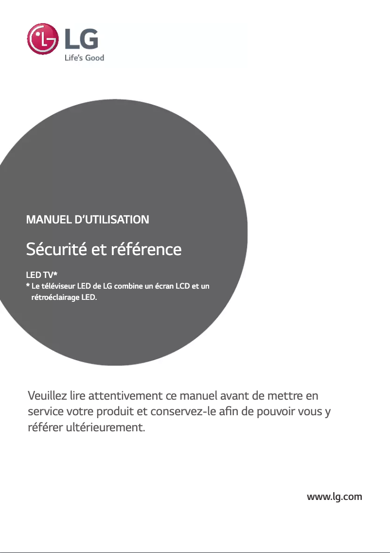 Page 1 de la notice Manuel utilisateur LG 43LX310C