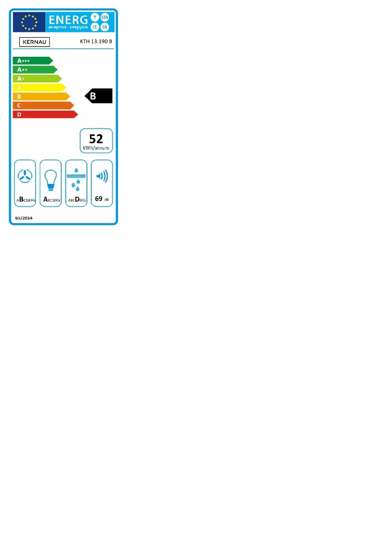 Página 1 del manual Etiqueta energética Kernau KTH 13.190 B