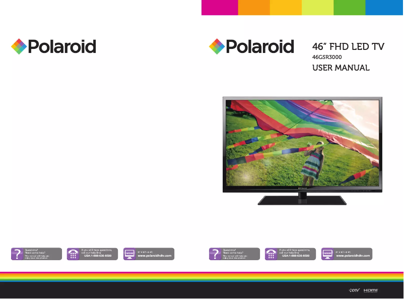 Página 1 del manual Manual de usuario Polaroid 46GSR3000