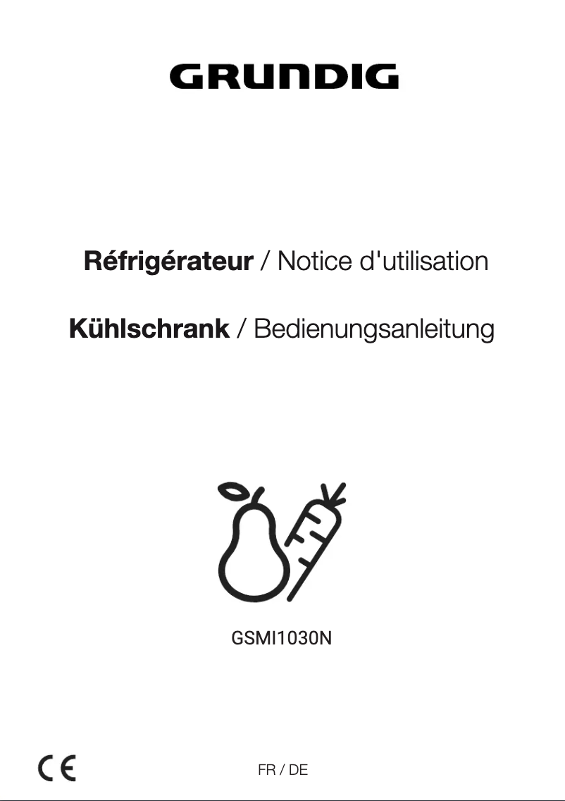 Page 1 de la notice Manuel utilisateur Grundig GSMI1030N