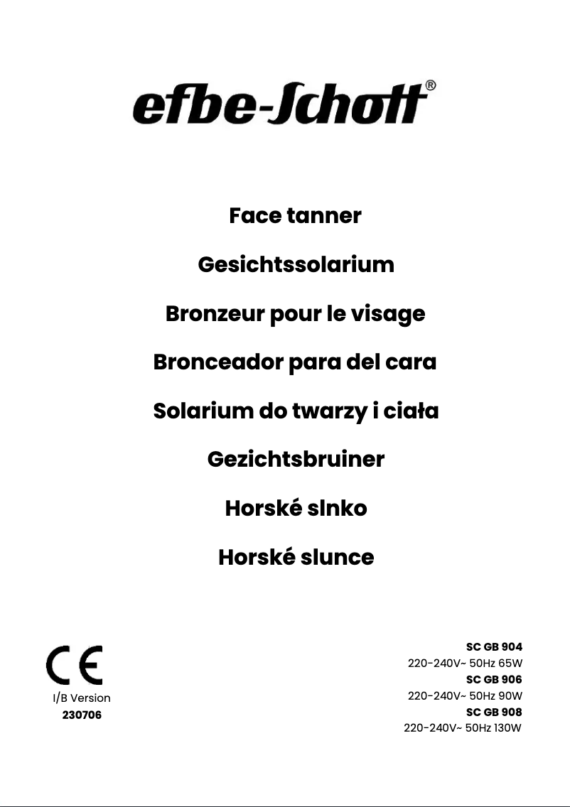 Page 1 de la notice Manuel utilisateur Efbe-Schott SC GB 906